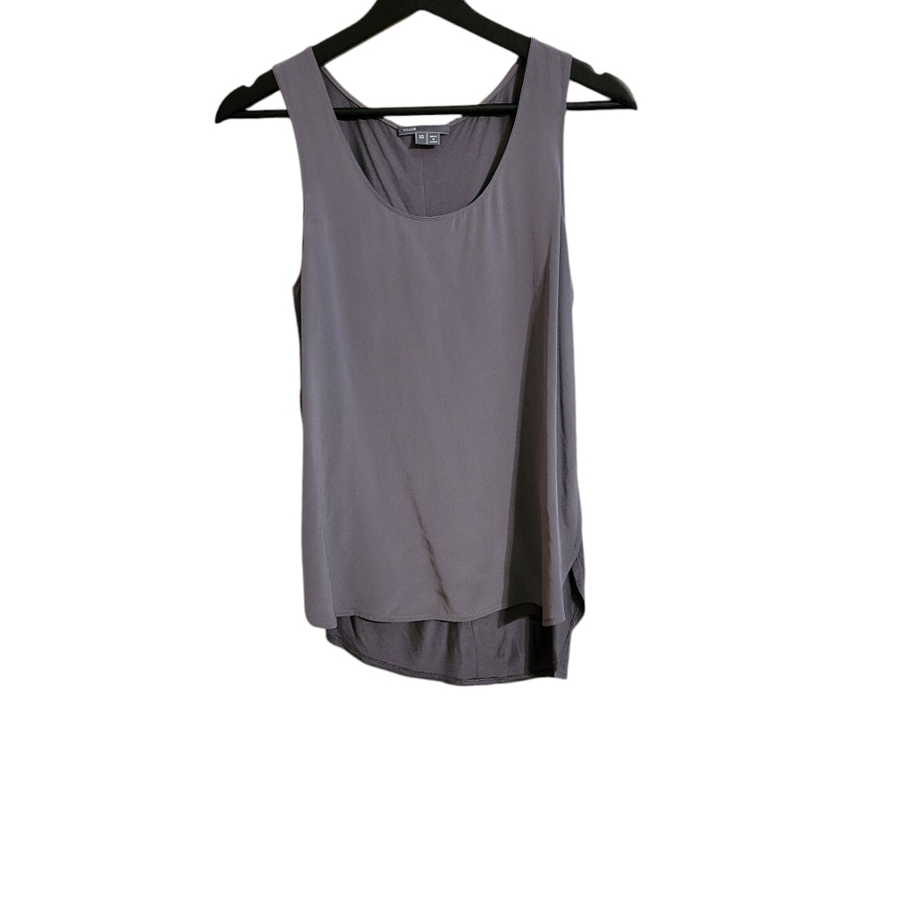 Vince Gray Silk Blend Tank Top